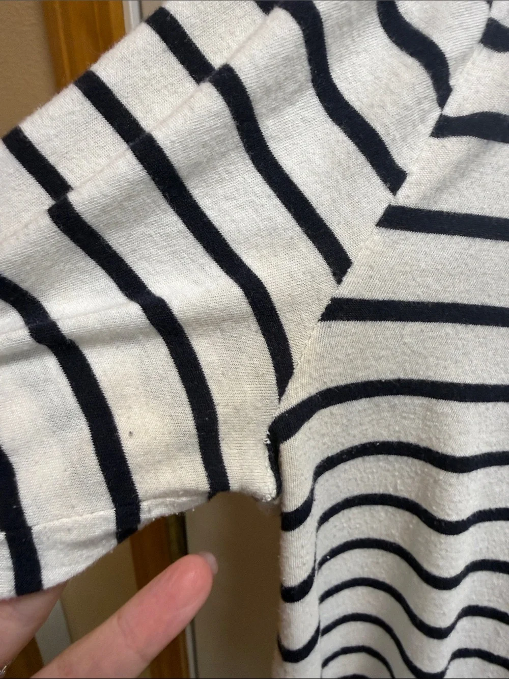 J. Crew Open-Front Striped Cardigan in White and Black XS
